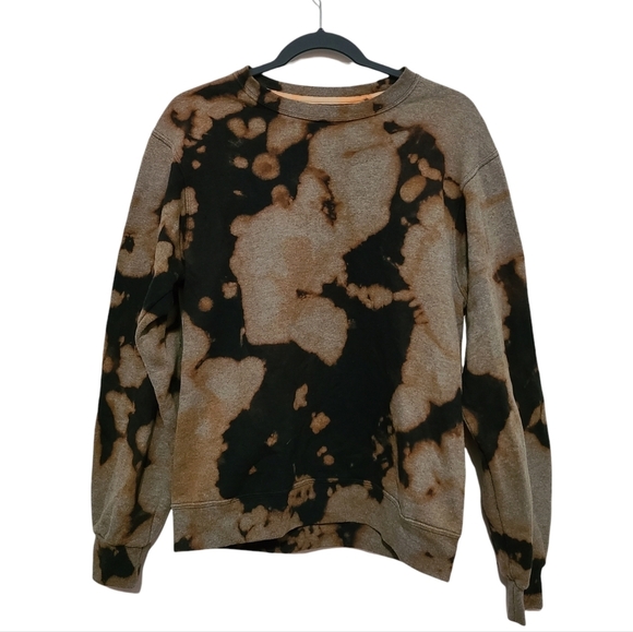 Bleach Wash Gray Crewneck Sweatshirt - Picture 1 of 3